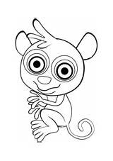 Tarsier Coloring Cartoon Pages sketch template