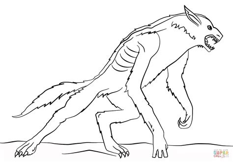 evil werewolf coloring page  printable coloring pages