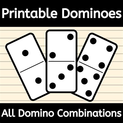 printable dominoes domino game pieces dominos  math addition  blank