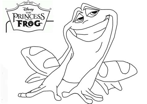 princess   frog coloring pages  printable