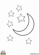 Star Moon sketch template