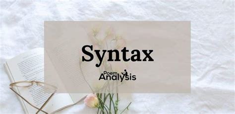 syntax definition  examples poem analysis