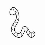 Worm Coloring Cute Worms Colouring Pages Color Kids Choose Board sketch template
