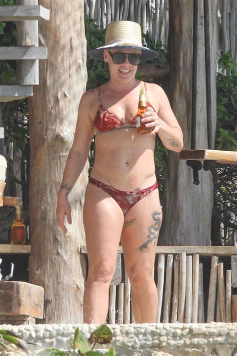thefappening pink sexy bikini in tulum the fappening