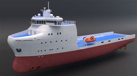 platform supply vessel model turbosquid