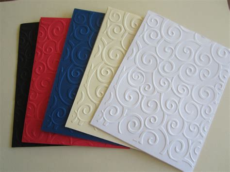 elegant swirl embossed card stock paper  suppliesoplenty  etsy