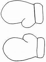 Mitten Coloring Mittens Outline Library Clip Cliparts Clipart sketch template