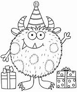 Monster Coloring Pages Birthday Monsters Kids Cute Stamps Happy Digi Katehadfielddesigns Google Para Colouring Books Printable Da Suche Colorings Festa sketch template