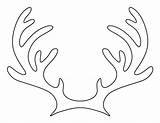 Reindeer Antlers Pattern Outline Antler Printable Coloring Template Stencils Templates Patternuniverse Crafts Christmas Stencil Craft Patterns Use Drawing Creating Print sketch template