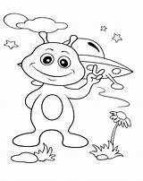 Coloring Pages Space Alien Printable Peace Comes sketch template
