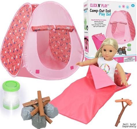 Click N Play Doll Camping Travel Set And Accessories Perfect For 18 Inch