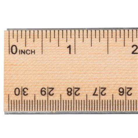 universal unv flat wood ruler  double metal edge