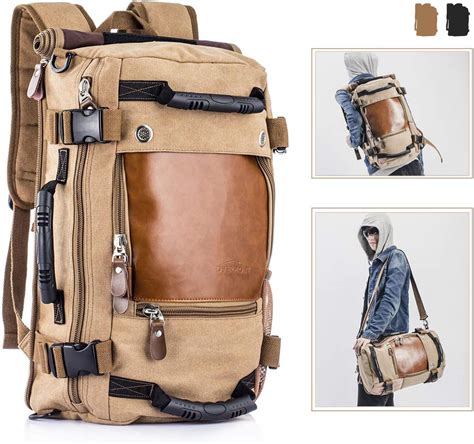 overmont  travel backpack camping hiking rucksack laptop backpack vintage school bookbag