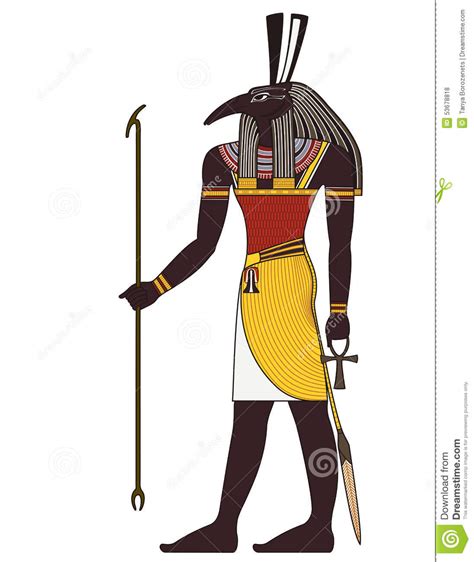 Seth Isolated Figure Of Ancient Egypt God Stock Vector