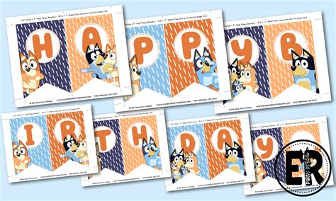 bluey happy birthday banner    printables