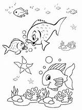 Coloring Preschool Fish Pages Kindergarten Animals Animal Sheets Preschoolcrafts Choose Board sketch template