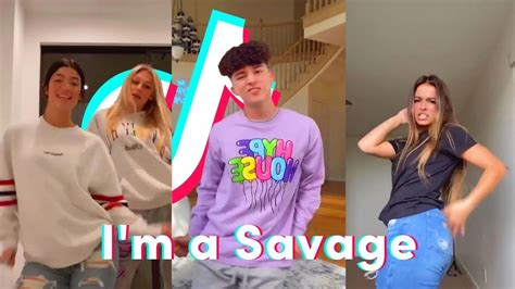 i m a savage tiktok dance compilation youtube