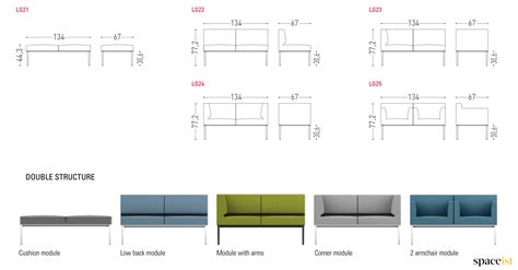 modular sofas longi compact sofa spaceist reception furntiure