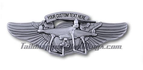 custom  responder  civilian drone pilot wing pins uav wing pins