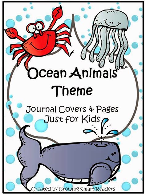 growing smart readers ocean animals themed journal covers pages