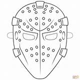 Coloring Mask Goalie Pages Drawing Printable sketch template