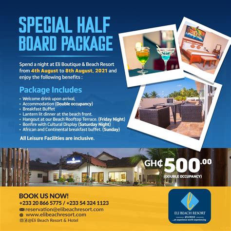 special  board package eli beach resort hotel