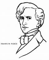 Franklin Pierce Coloring Presidents President Printables Usa Pages Sheets 1857 1853 American sketch template
