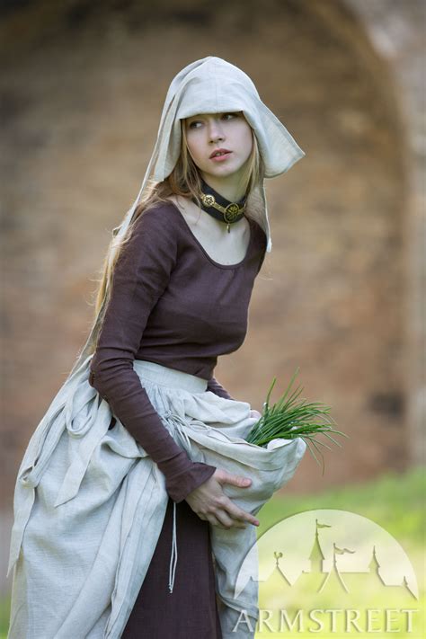 original medieval stile dress hat and skirt set natural