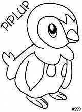 Piplup Pokemon Coloringhome Getcolorings Getdrawings sketch template