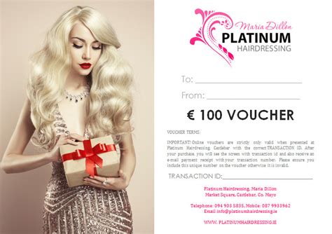 Voucher 100 Platinum Hairdressing