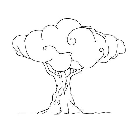 tree trunk coloring page illustrations royalty  vector graphics