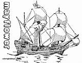Mayflower Coloring Pages Thanksgiving Ship Clipart Drawing Printable Color Printables Immigration Flag Pilgrims Pilgrim Clip Print Cliparts Getcolorings Ships Children sketch template