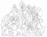 Disney Villains Coloring Drawing Pages Villain Getdrawings sketch template