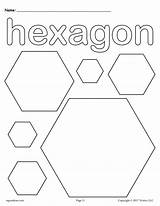 Coloring Hexagon Hexagons Shape Shapes Preschoolers Worksheet Pages Preschool Color Toddlers Kindergarteners Includes Multiple Practice Perfect sketch template