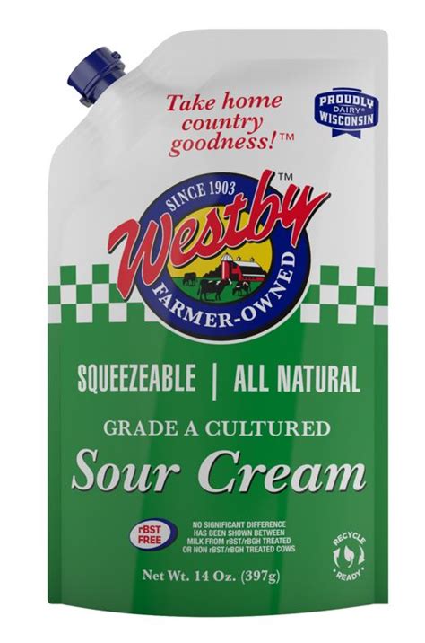 westby creamery introduces   natural sour cream pouch
