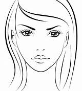 Rosto Croqui Maquiar Maquiagem Croquis Rostos Blank Descubra Desenhos sketch template