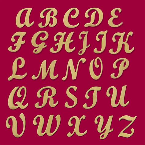 22 Script Cursive Capital Letters Unfinished Diy Wood Etsy