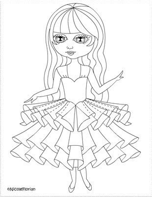 nicole s free coloring pages paper dress for little doll