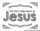 Name Holy Jesus Coloring Names Printable Most Printables Pages Word Search Kids God Bible Real Life Set Catholic Sheets Worksheet sketch template