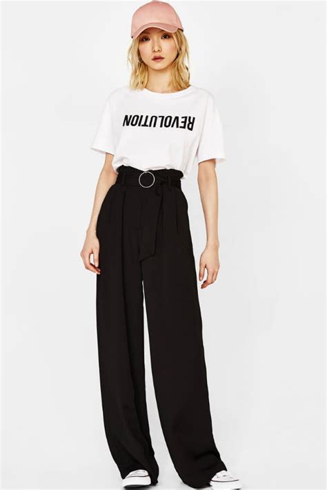 pantalon large de bershka