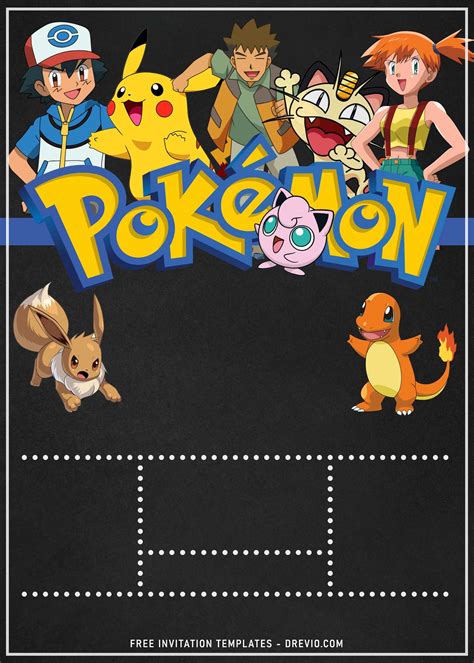 pokemon birthday invitations template