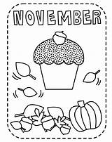 Coloring November Pages Sheets Printable Kids Cupcakes Cupcake Color School Middle Month Year Print Clip If Buy Freebie Popular Library sketch template