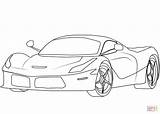 Coloring Ferrari Pages Laferrari Printable Drawing sketch template