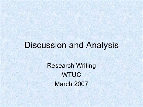 writing  discussion  analysis