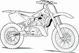 Dirt Yamaha Motocross Bicycle Motorbike Sketch Colorings sketch template