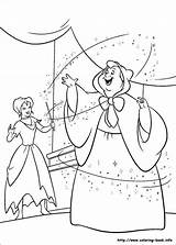 Cinderella Coloring Pages Disney Book Info Coloriage Cendrillon Fairy Print Princess Color Kids Sheets Marraine Godmother sketch template