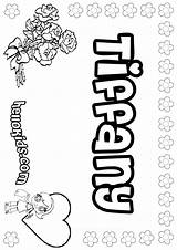 Tiffany Coloring Color Pages Name Girls Hellokids Print Online Names sketch template