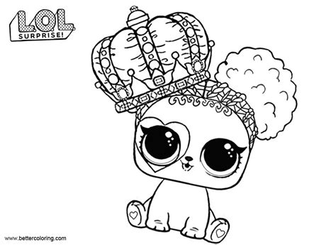 lol pets coloring pages heart barker  printable coloring pages