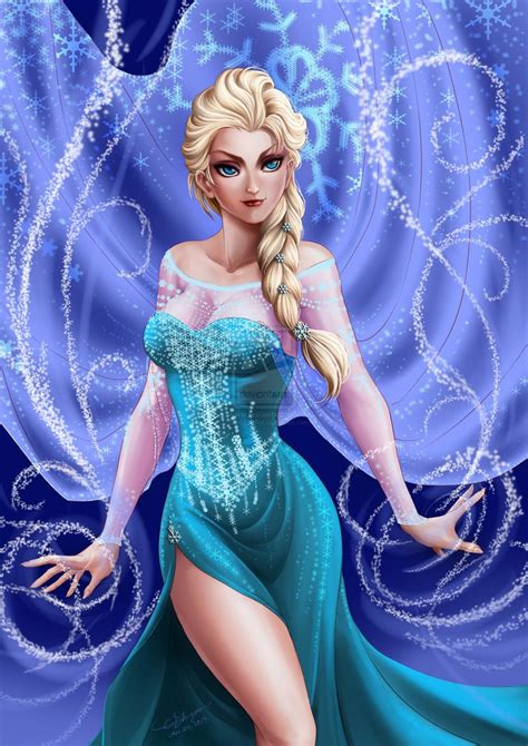 elsa the snow queen by merulagfm on deviantart