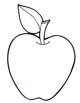 colouring images  apple clipart